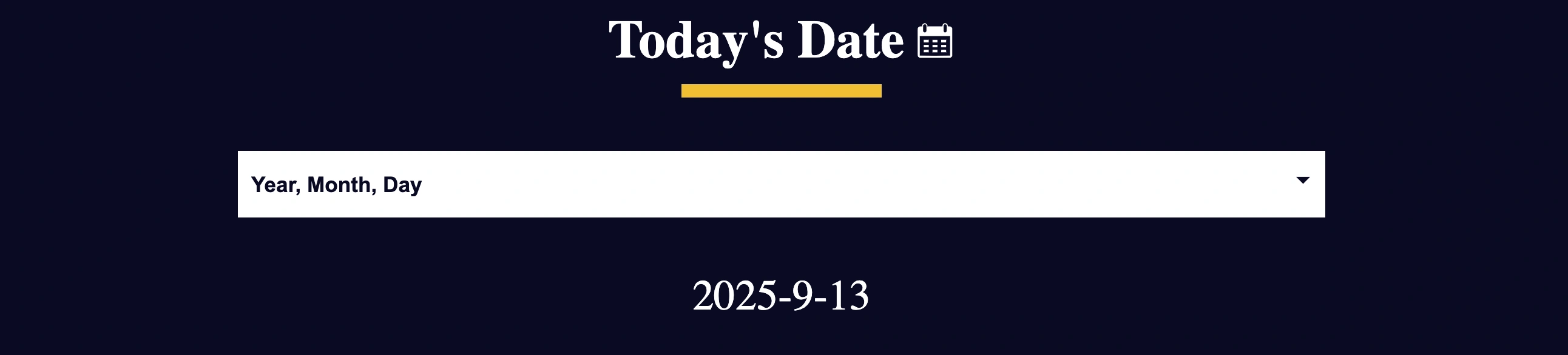 Date Formatter Project Preview - Year, Month, Day Screenshot