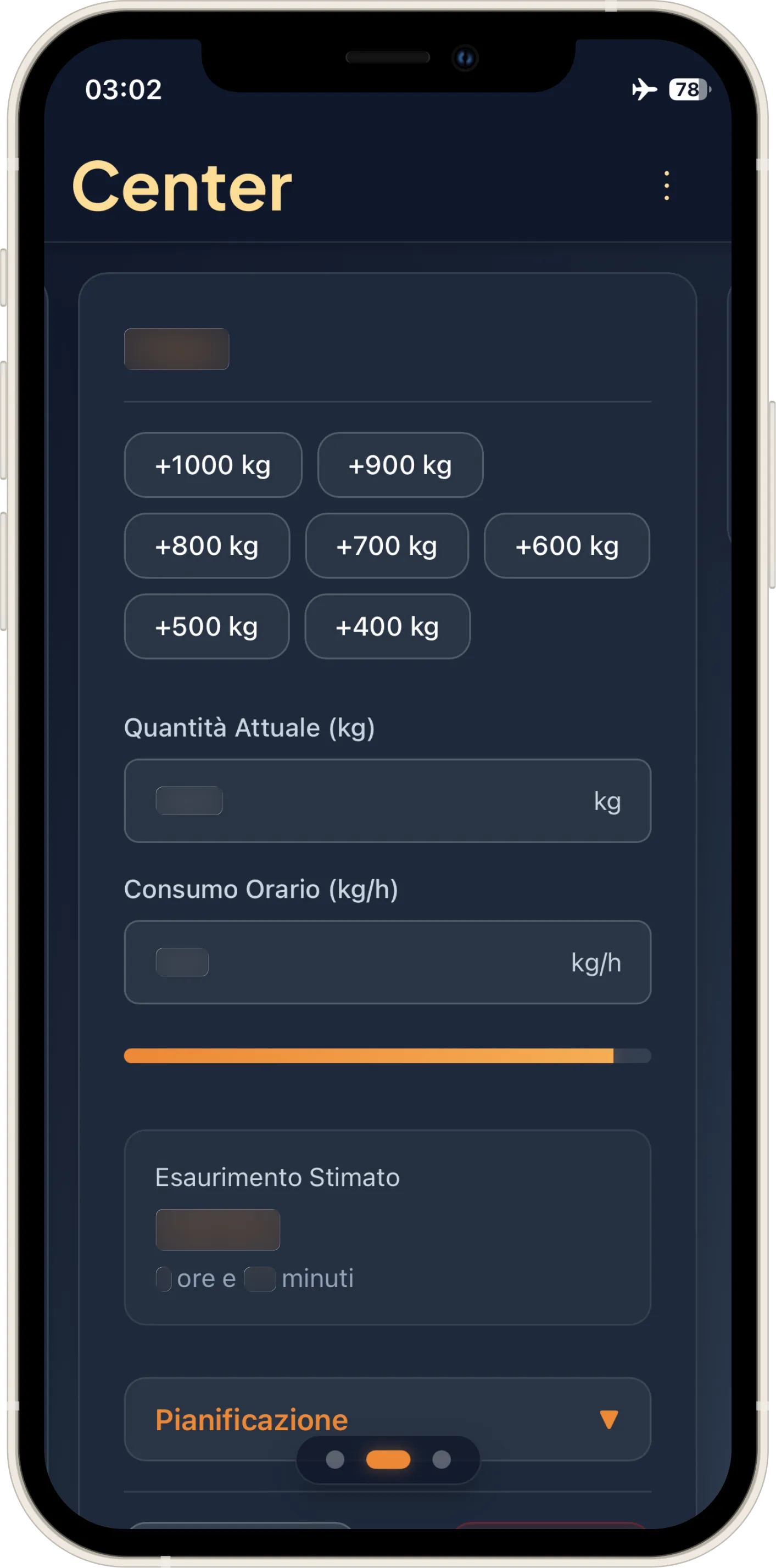 The Center-01 input screen: macro buttons designed for rapid entry on resistive touch monitors