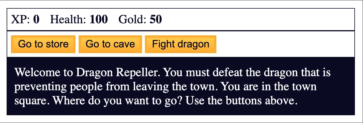 Role Playing Game Project Preview - Main Page