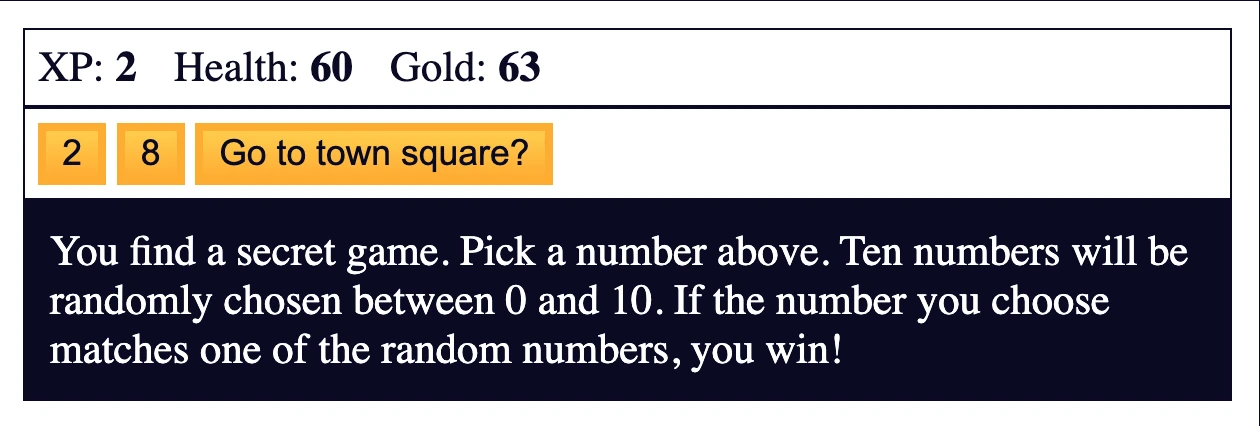 Role Playing Game Project Preview - You find a secret game