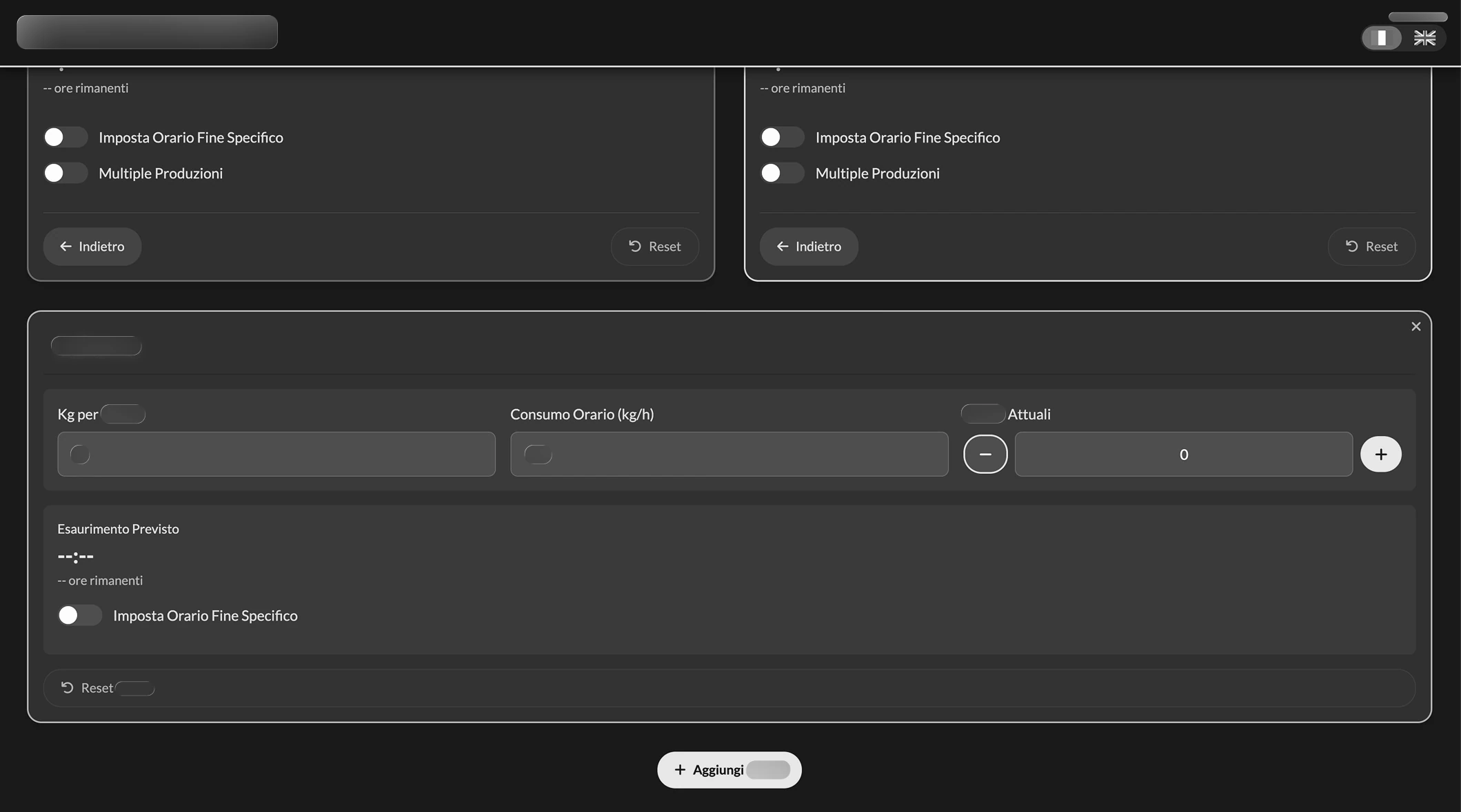 L'implementazione finale della Sezione Inferiore che mostra i dettagli della seconda fase di produzione