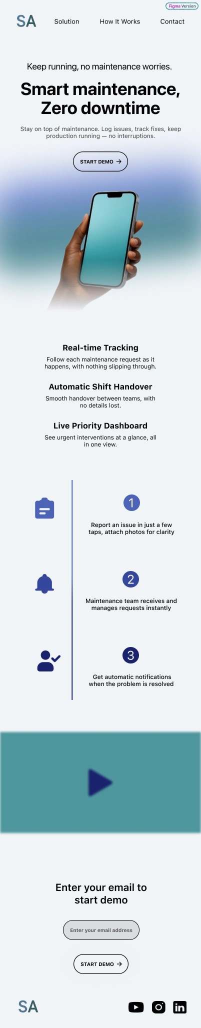 Anteprima Product Landing Page Project Mobile UI Versione Figma